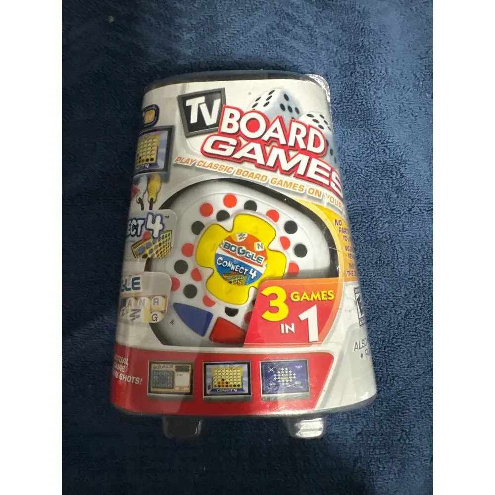 Hasbro TV Board Games 3 In 1 Boggle Connect 4 Roll Over Plug N Play Game